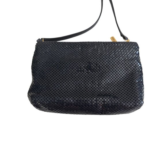 WHITING & DAVIS Vintage Navy Blue Mesh Cocktail Bag - Picture 3 of 10